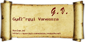 Györgyi Vanessza névjegykártya
