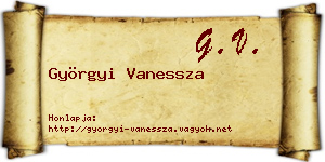 Györgyi Vanessza névjegykártya